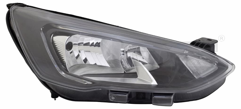 Strålkastare hö, H7/H1/LED, svart inuti, inkl motor från Galwin
