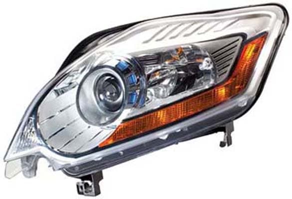 Strålkastare hö, bi-xenon med kurvljus, D1S/H7, inkl motor, u. styrenh från Galwin