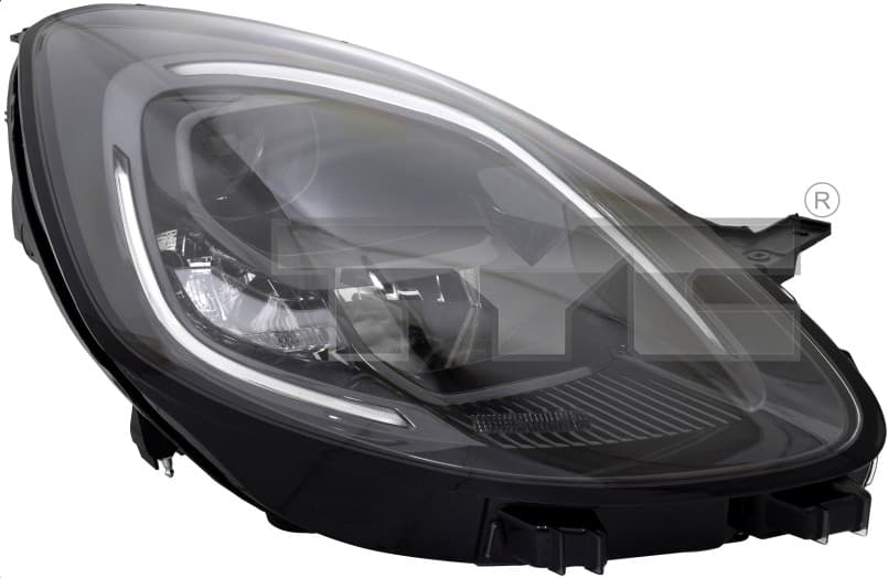 Strålkastare vä, H1/LED, svart, exkl kontrollenhet från Galwin
