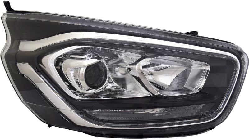 Strålkastare hö, H7/H1/LED, svart, inkl justermotor 2019- från Galwin
