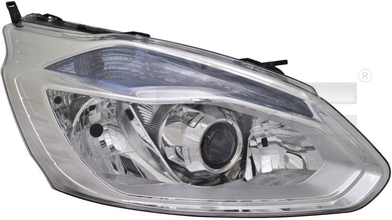 Strålkastare hö, H7/H15/H1, med kurvljus, linstyp, inkl justermotor — Höger från Galwin