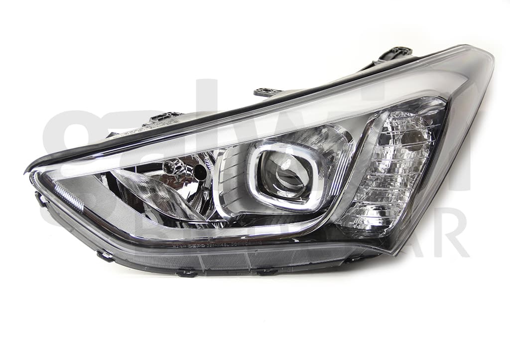Strålkastare vä, H7/H7/LED, inkl motor från Galwin