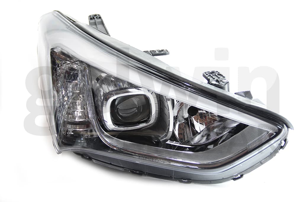 Strålkastare hö, H7/H7/LED, inkl motor från Galwin
