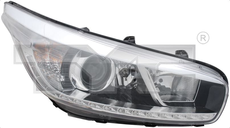 Strålkastare hö, H7/H7/H7/LED, med kurvljus, inkl motor 10/2012- från Galwin