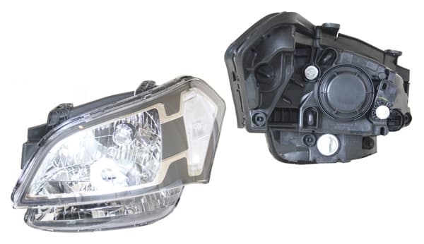 Strålkastare vä, H4, för eljustering, vit blinkers -07/2011 — Vänster från Galwin