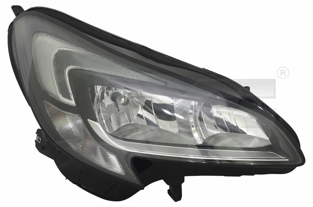 Strålkastare hö, krom inuti, (LED varselljus), inkl motor från Galwin