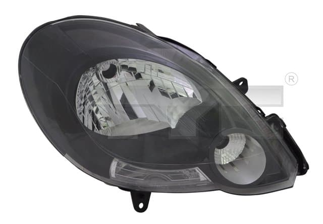 Strålkastare hö H4, inkl. motor, svart från Galwin