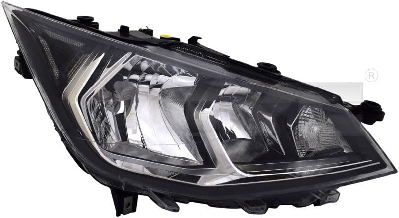 Strålkastare vä, H7/H7/LED, inkl justermotor från Galwin