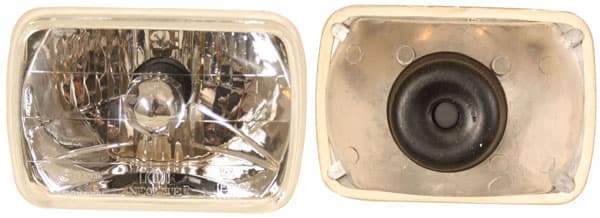 Strålkastare H4 u/parkljus 200*142 mm, "klart" glas från Galwin