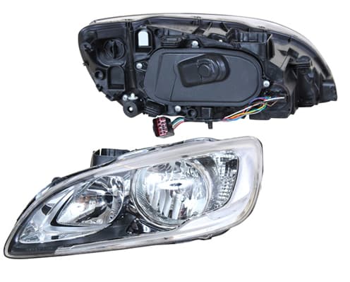 Strålkastare hö, H7/H9/LED, inkl motor 2014- från Galwin