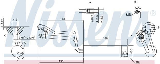 Torkfilter ac, Nissan F7 från Galwin