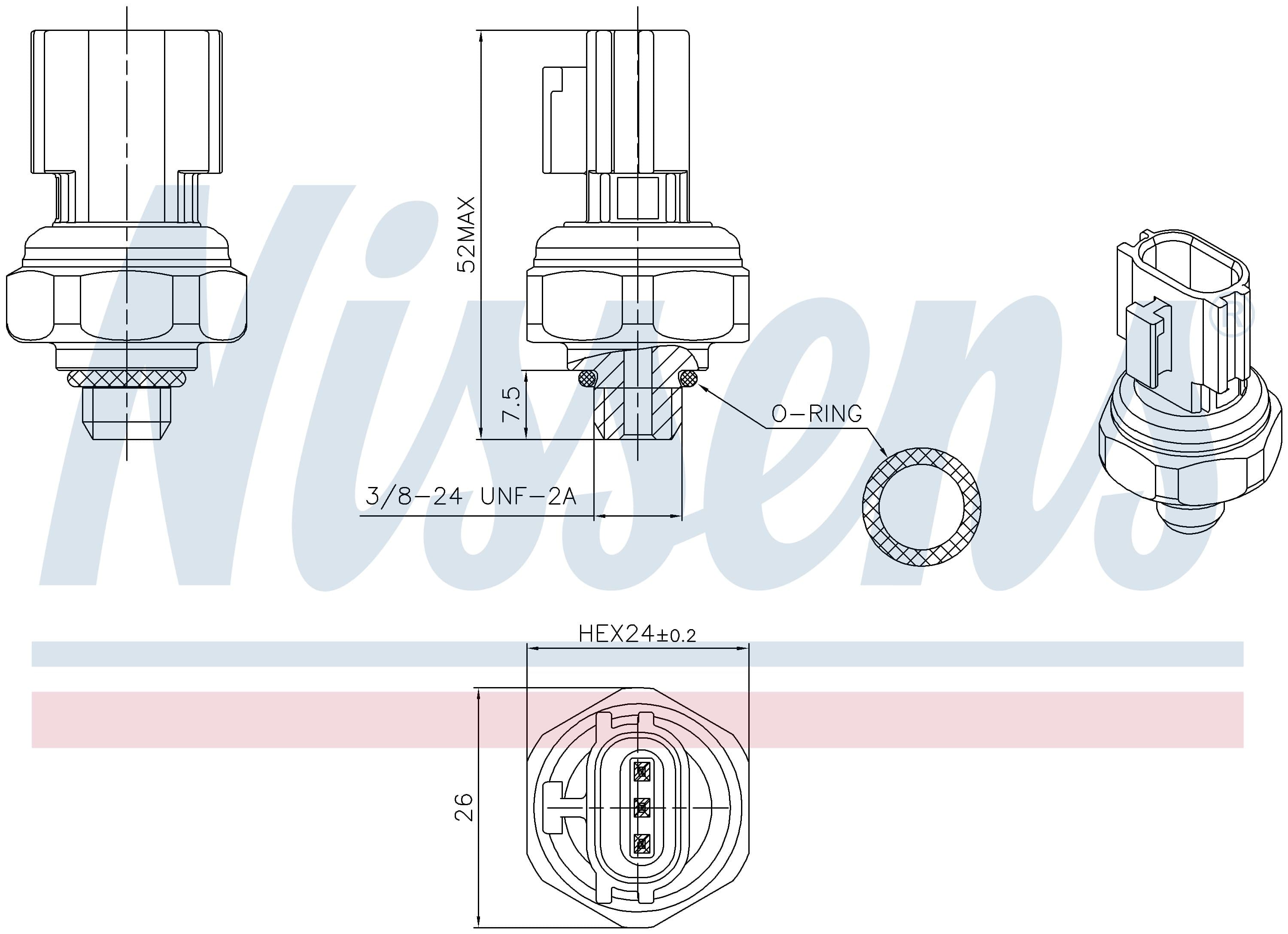 Tryckkontakt/givare ac, Hyundai