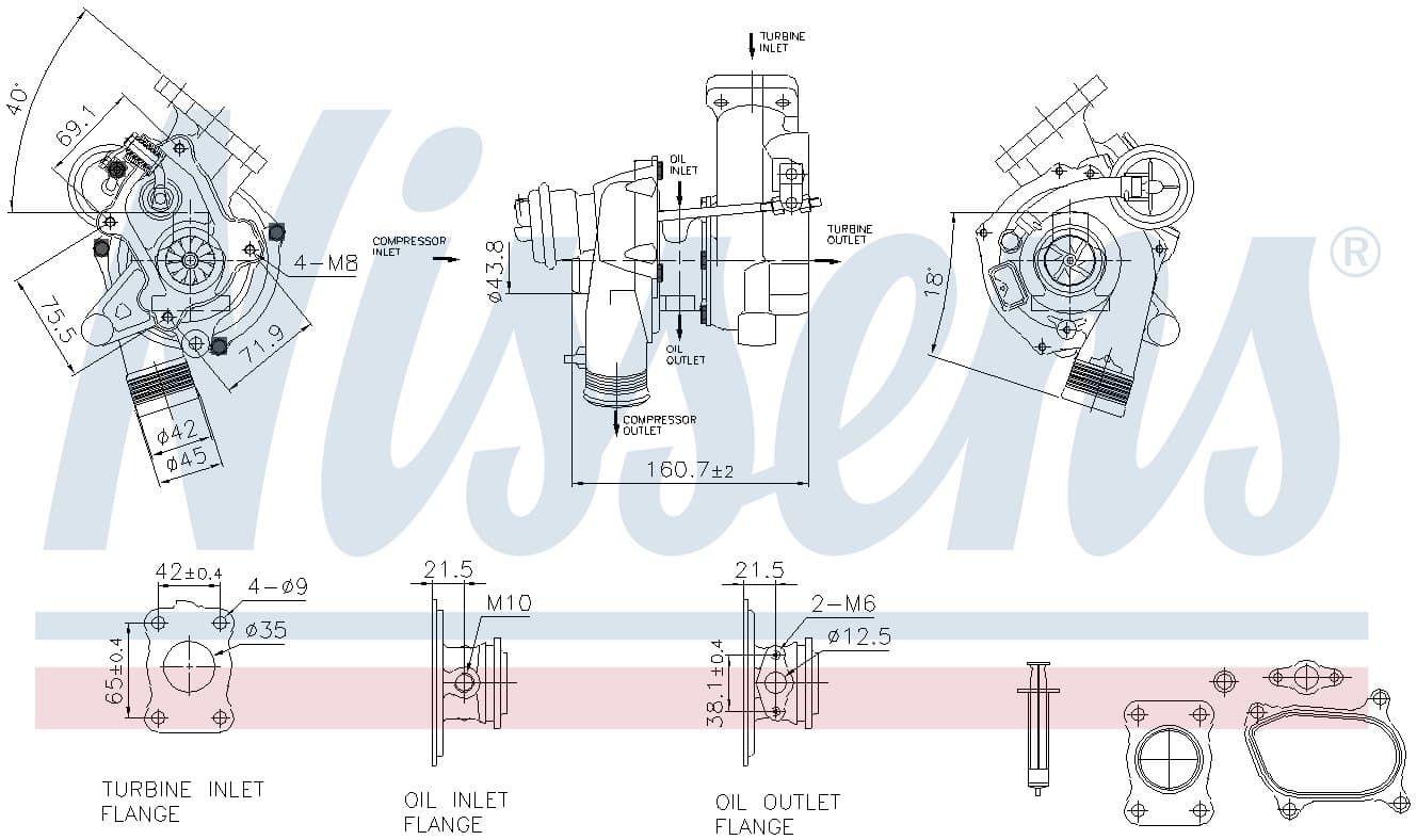 Turboaggregat, nytillverkat, Citroen, Peugeot, Fiat från Galwin