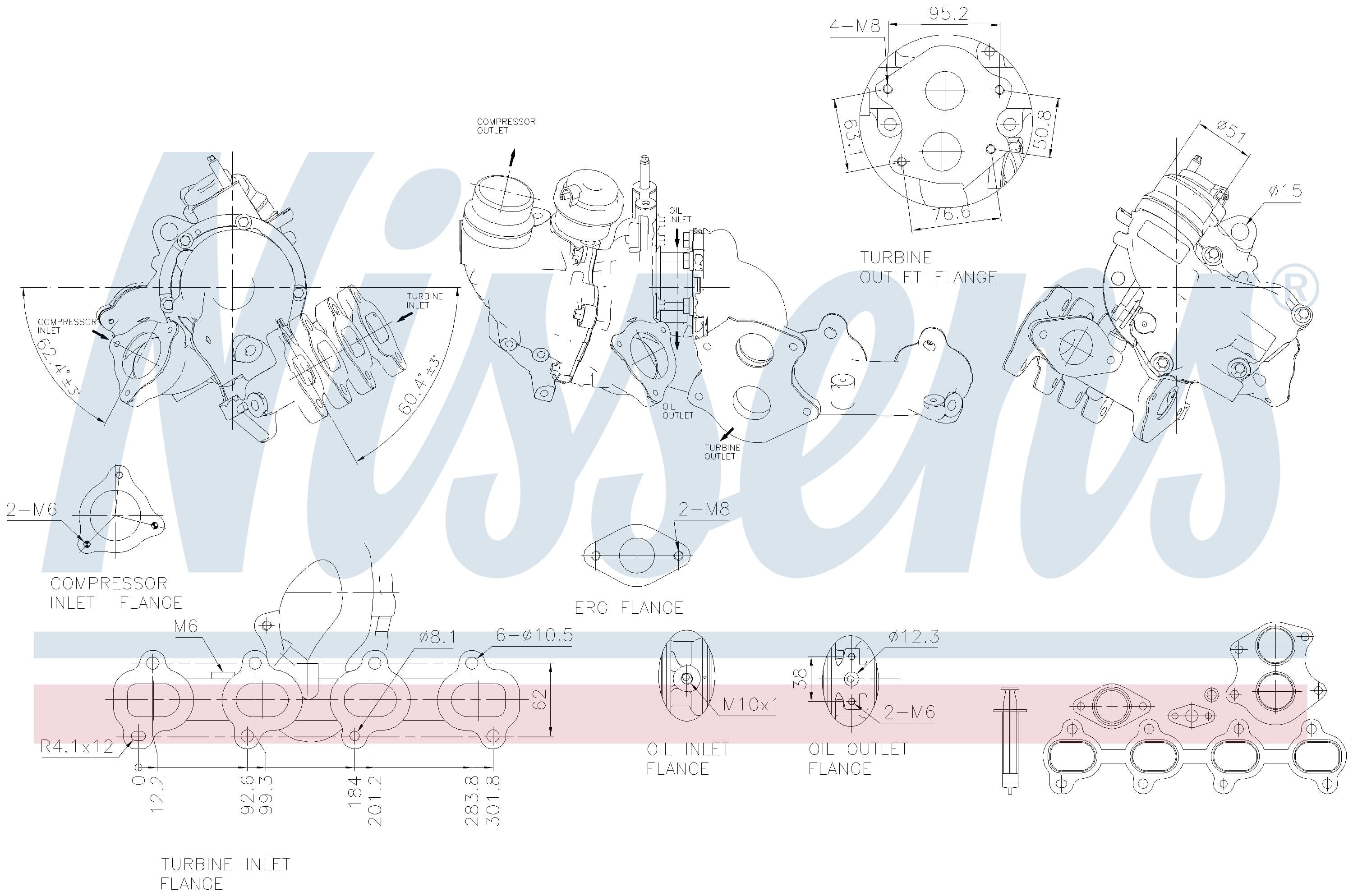 Turboaggregat nytillverkat, Nissan, opel, Renault