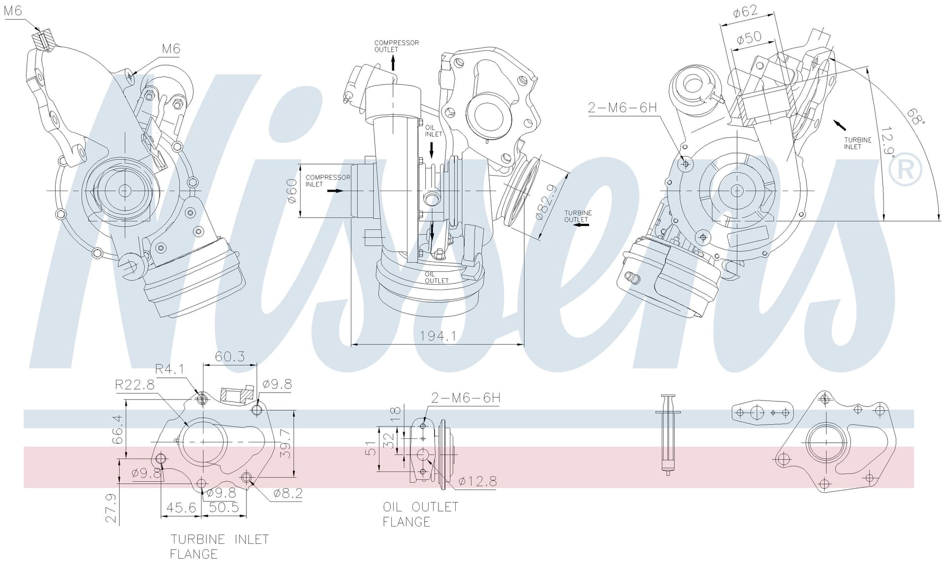 Turboaggregat nytillverkat, MB, Nissan, Opel, Renault