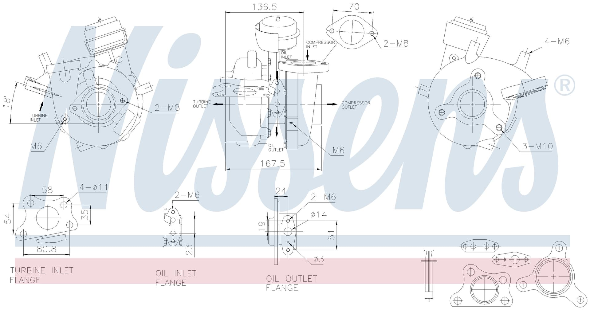 Turboaggregat, nytillverkat, Nissan från Galwin