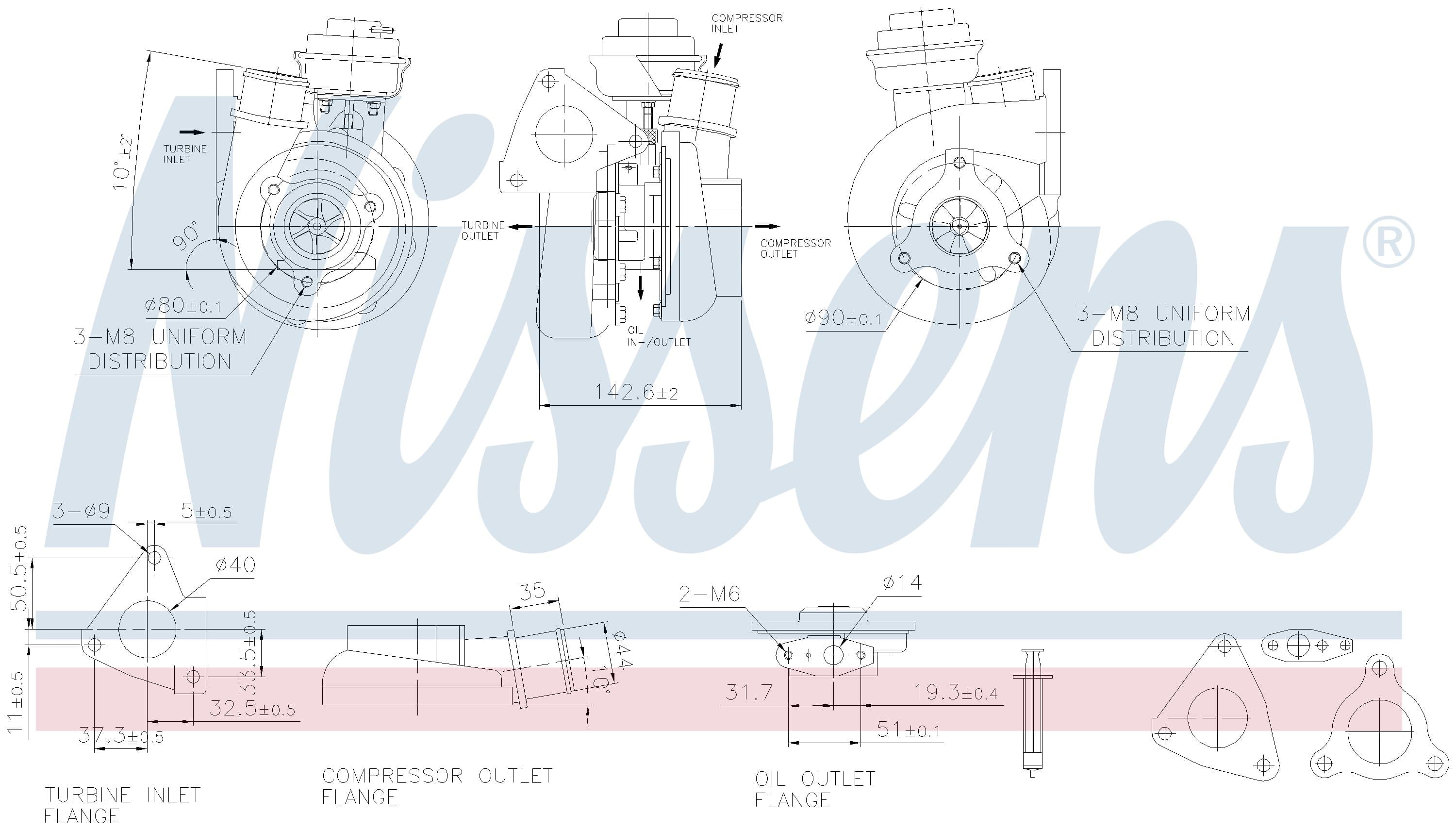 Turboaggregat nytillverkat, Nissan