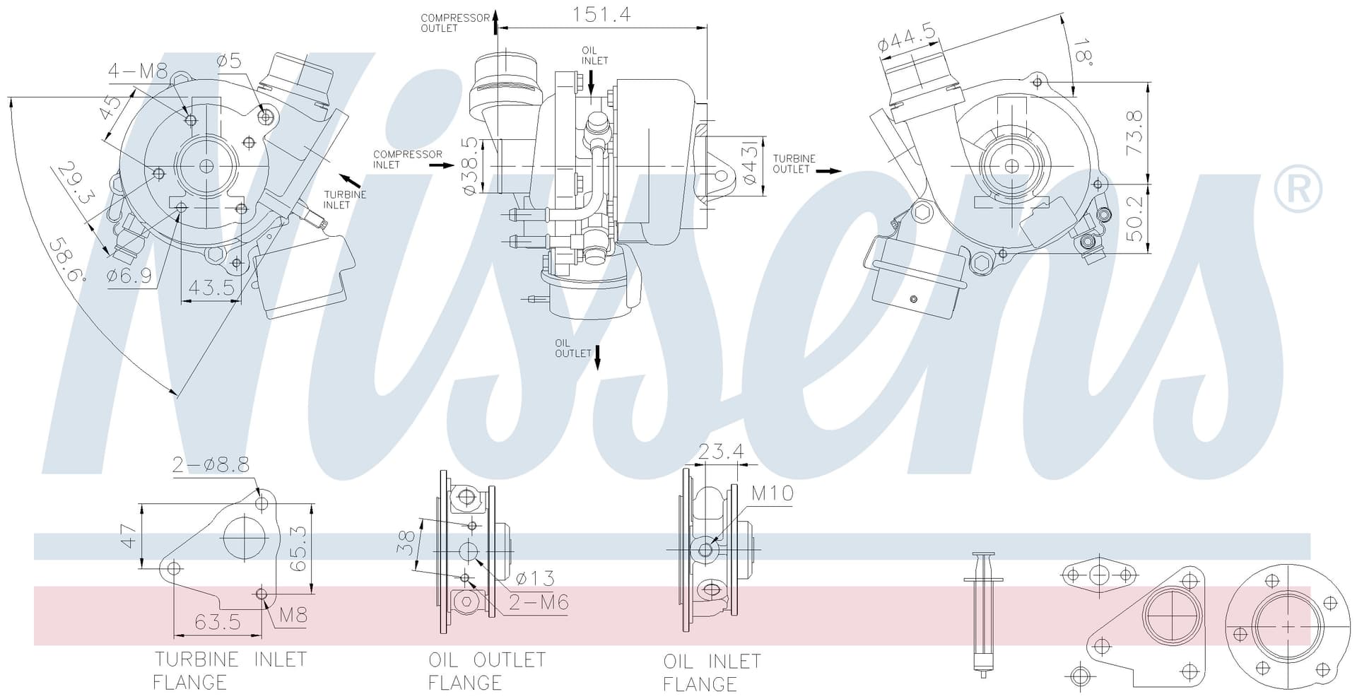 Turboaggregat, nytillverkat, Nissan, Renault