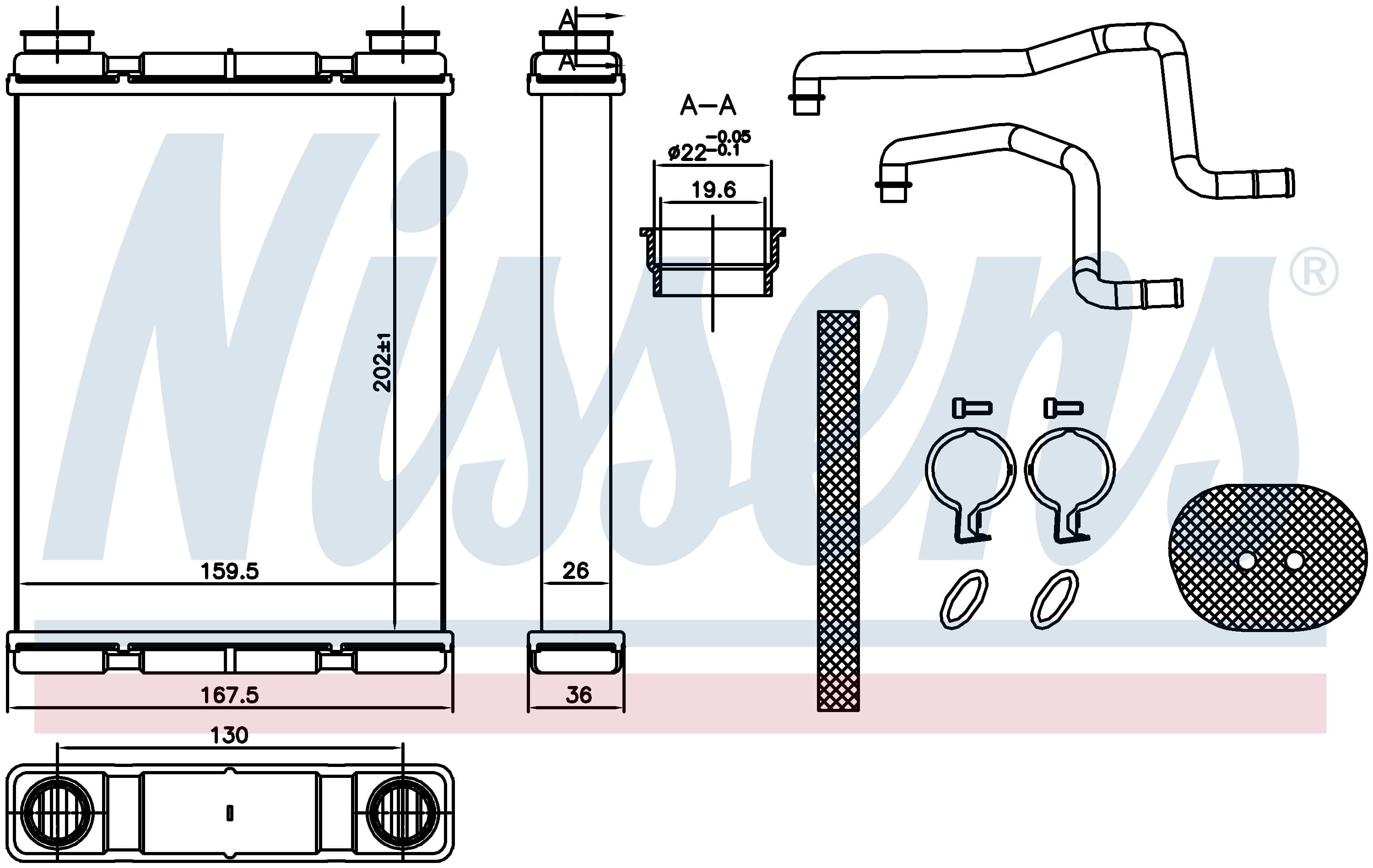 Värmepaket, inkl rör, Nissan från Galwin