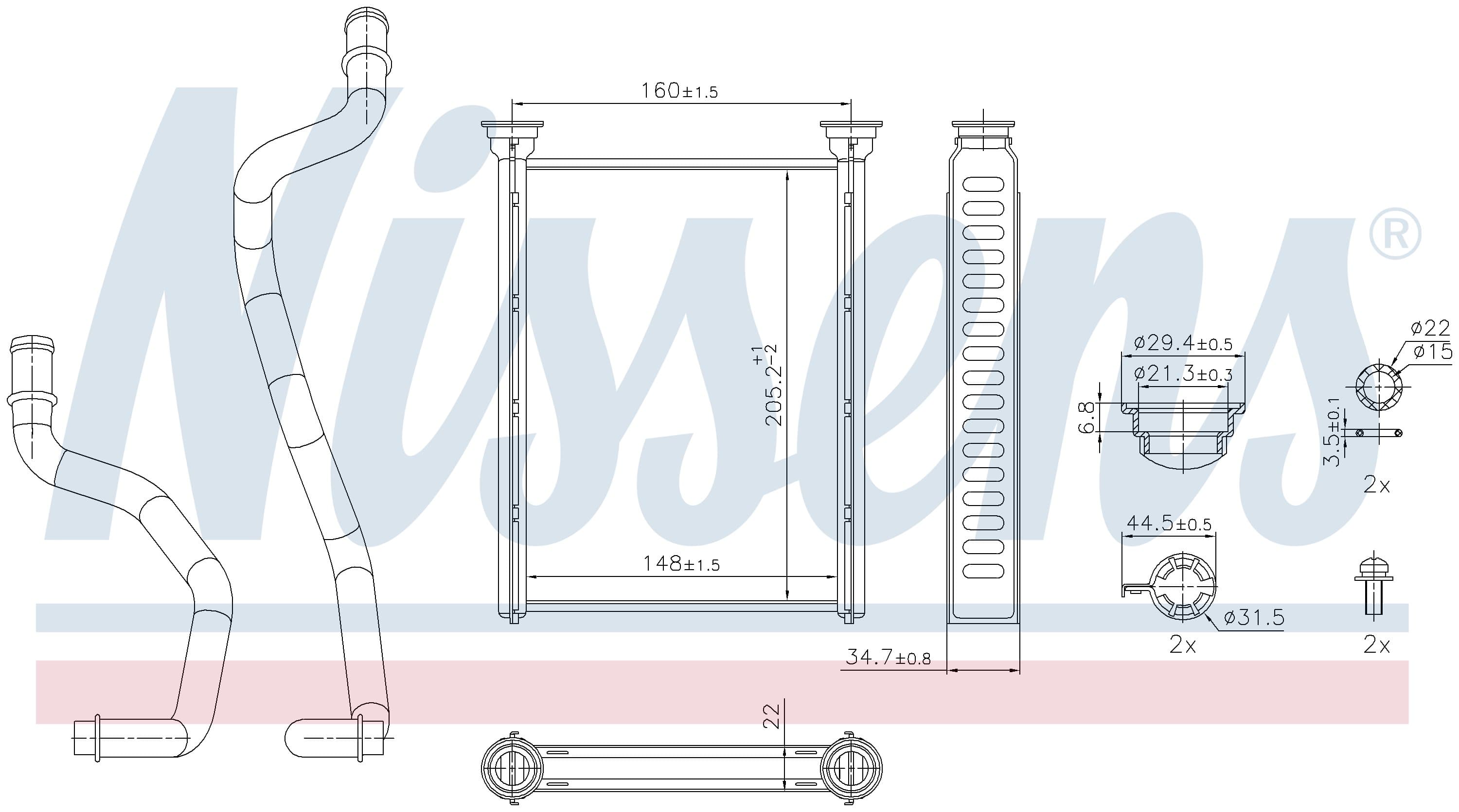 Värmepaket, inkl rör, Nissan från Galwin