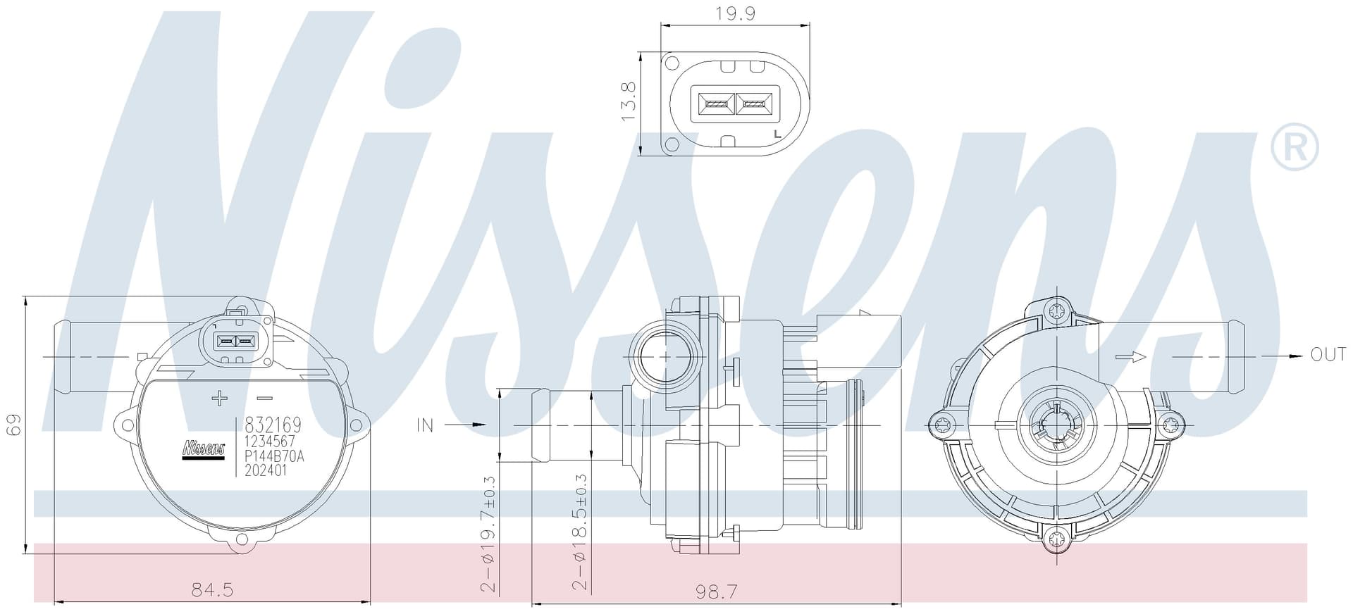 Vattenpump elektrisk, Nissan, Opel, Renault från Galwin