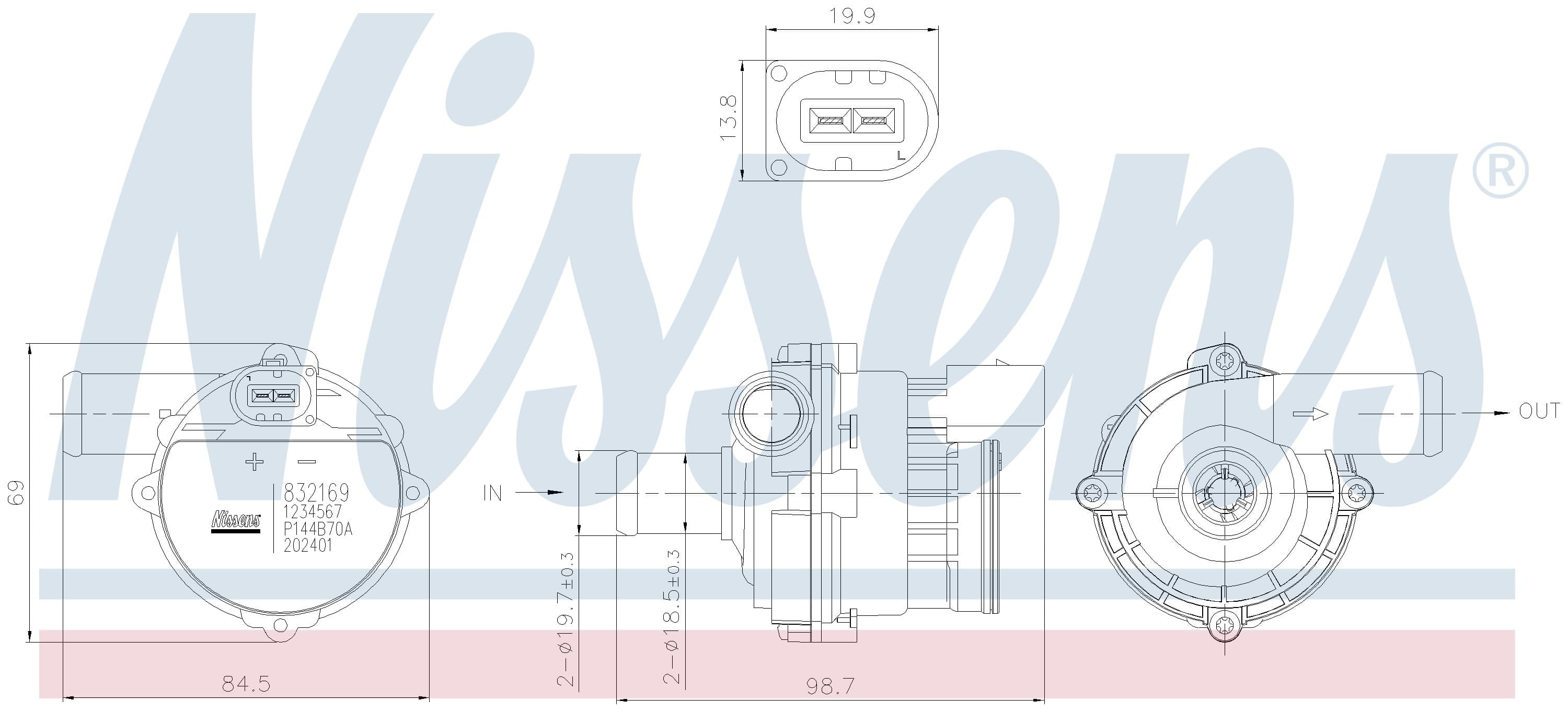 Vattenpump elektrisk, Nissan, Opel, Renault från Galwin