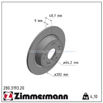 Bromsskiva, Bakaxel — Bakaxel från Autofrance