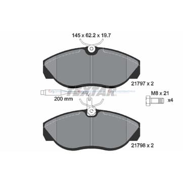 Bromsbeläggssats, Framaxel — Framaxel från Autofrance