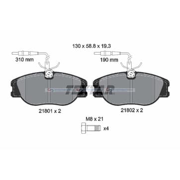 Bromsbeläggssats, Framaxel — Framaxel från Autofrance
