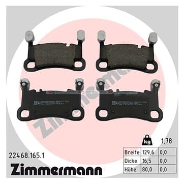 Bromsbeläggssats, Bakaxel — Bakaxel från Autofrance