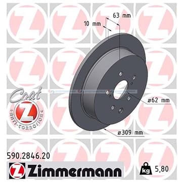 Bromsskiva, Bakaxel — Bakaxel från Autofrance