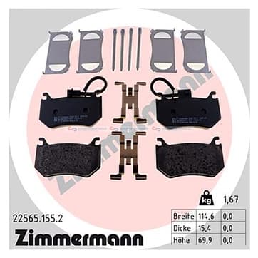 Bromsbeläggssats, Bakaxel — Bakaxel från Autofrance