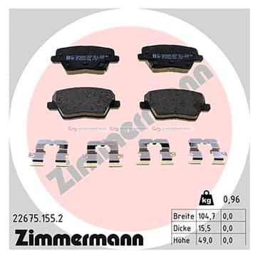 Bromsbeläggssats, Bakaxel — Bakaxel från Autofrance