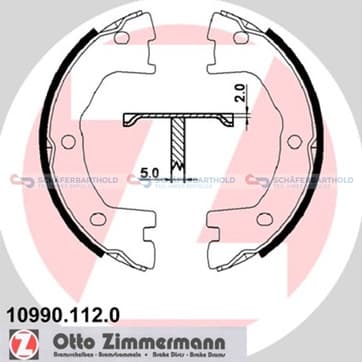 Bromsbandssats, parkeringsbroms från Autofrance