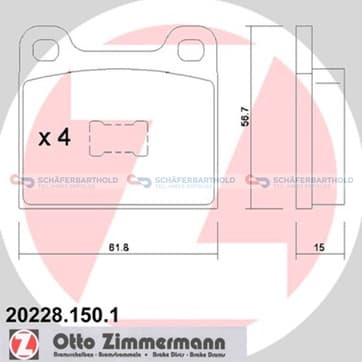 Bromsbeläggssats, Framaxel — Framaxel från Autofrance