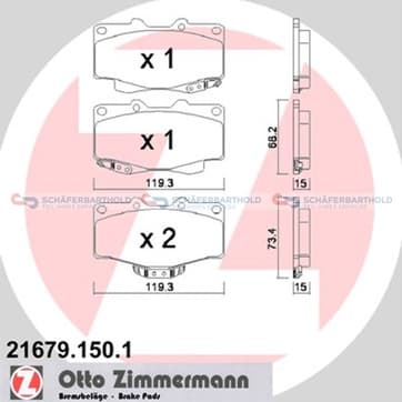 Bromsbeläggssats, Framaxel — Framaxel från Autofrance