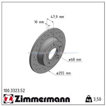 Bromsskiva, Bakaxel — Bakaxel från Autofrance