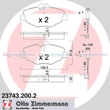 Bromsbeläggssats, Framaxel — Framaxel från Autofrance