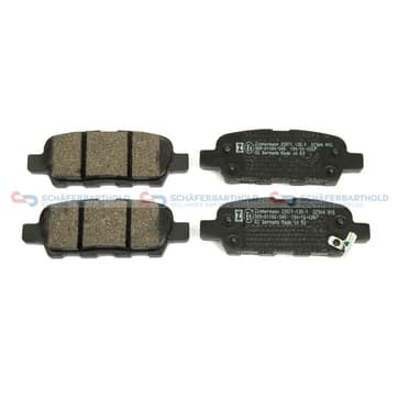 Bromsbeläggssats, Bakaxel — Bakaxel från Autofrance