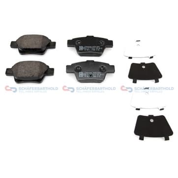 Bromsbeläggssats, Framaxel, Bakaxel — Framaxel, Bakaxel från Autofrance