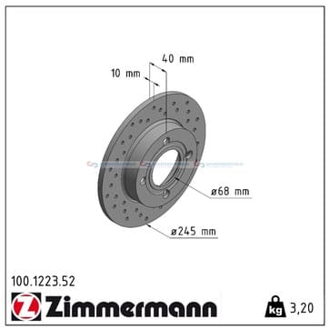 Bromsskiva, Bakaxel — Bakaxel från Autofrance