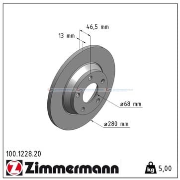 Bromsskiva, Framaxel — Framaxel från Autofrance