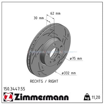 Bromsskiva, Framaxel höger — Framaxel höger från Autofrance