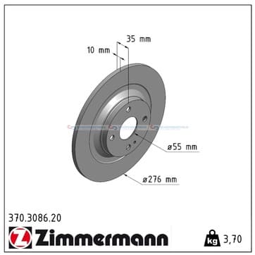Bromsskiva, Bakaxel — Bakaxel från Autofrance