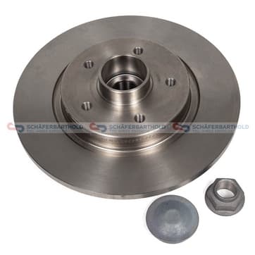 Bromsskiva, Bakaxel — Bakaxel från Autofrance