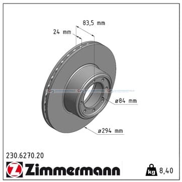 Bromsskiva, Bakaxel — Bakaxel från Autofrance