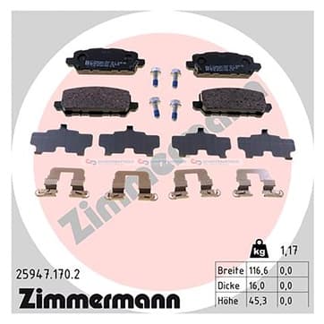 Bromsbeläggssats, Bakaxel — Bakaxel från Autofrance
