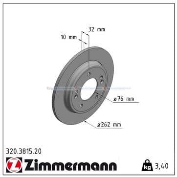 Bromsskiva, Bakaxel — Bakaxel från Autofrance