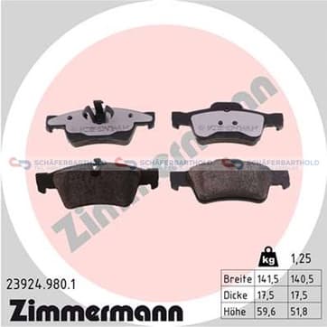 Bromsbeläggssats, Bakaxel — Bakaxel från Autofrance