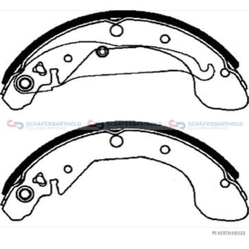 Bromsbandssats 50 Ø-228,6mm från Autofrance